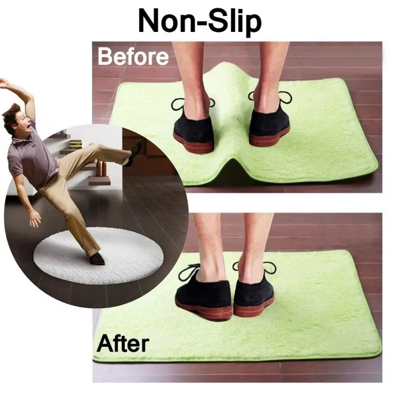 4PCS Carpet Non-slip Sticker Reusable Washable Anti Curling Carpet Patch Fixed Stickers Floor Rug Mat Tape Gripper Corner Pad