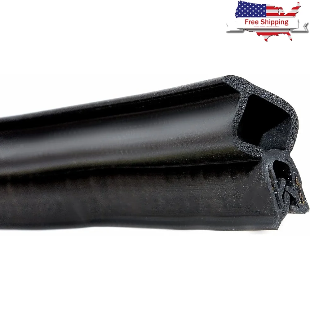 

Flexible Bulb Lock Trim Seal High Quality Rubber 0.87 Inch Height Easy Install No Adhesive 5 Feet Grip Range