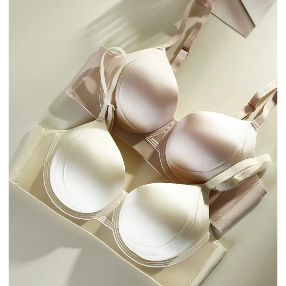 3D-geprägter, 5 cm dicker, gepolsterter BH für Damen, Push-up-Dessous für flache Brust, kleine Oberweite, seitliche Unterstützung, hebt und verhindert ein Durchhängen, Büstenhalter.