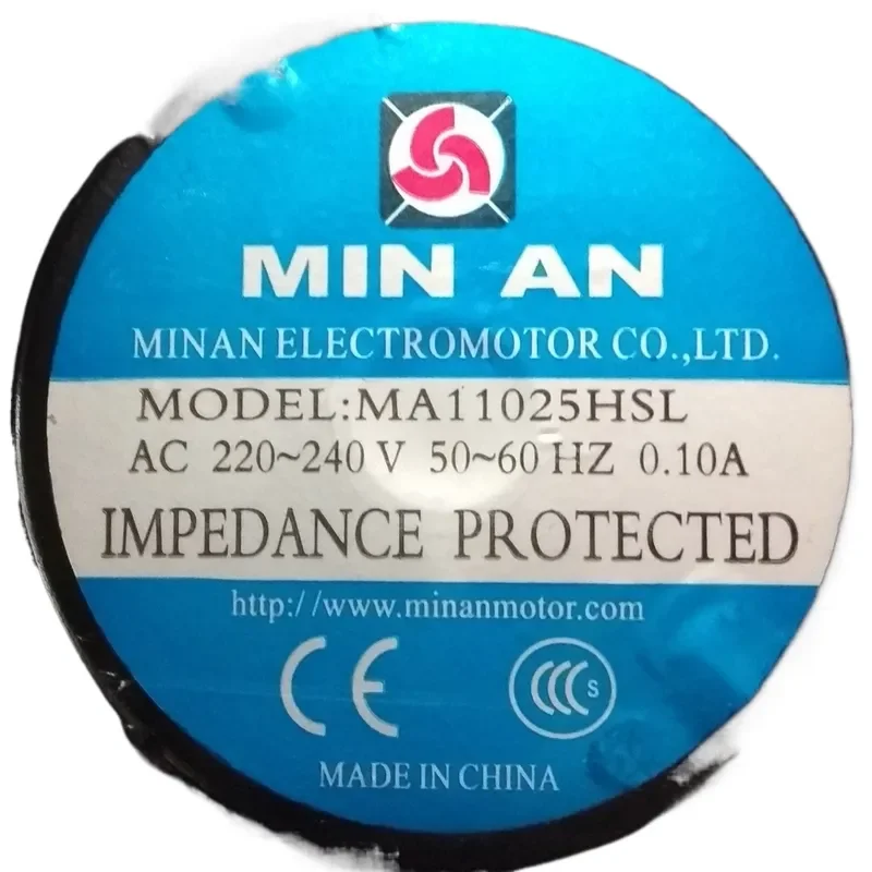 for MIN AN MA11025HSL Cabinet Cooling Fan 220-240V 0.10A 11CM