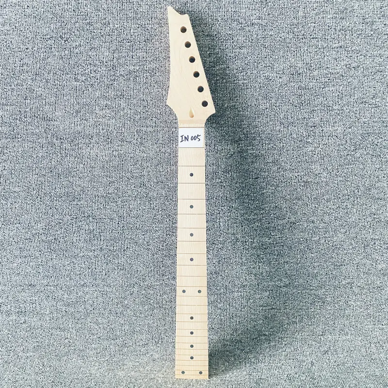 IN005 Reversed Headstock ST Guitar Neck Semi Finishing No Frets No Paints for Electric Guitar Replace and DIY