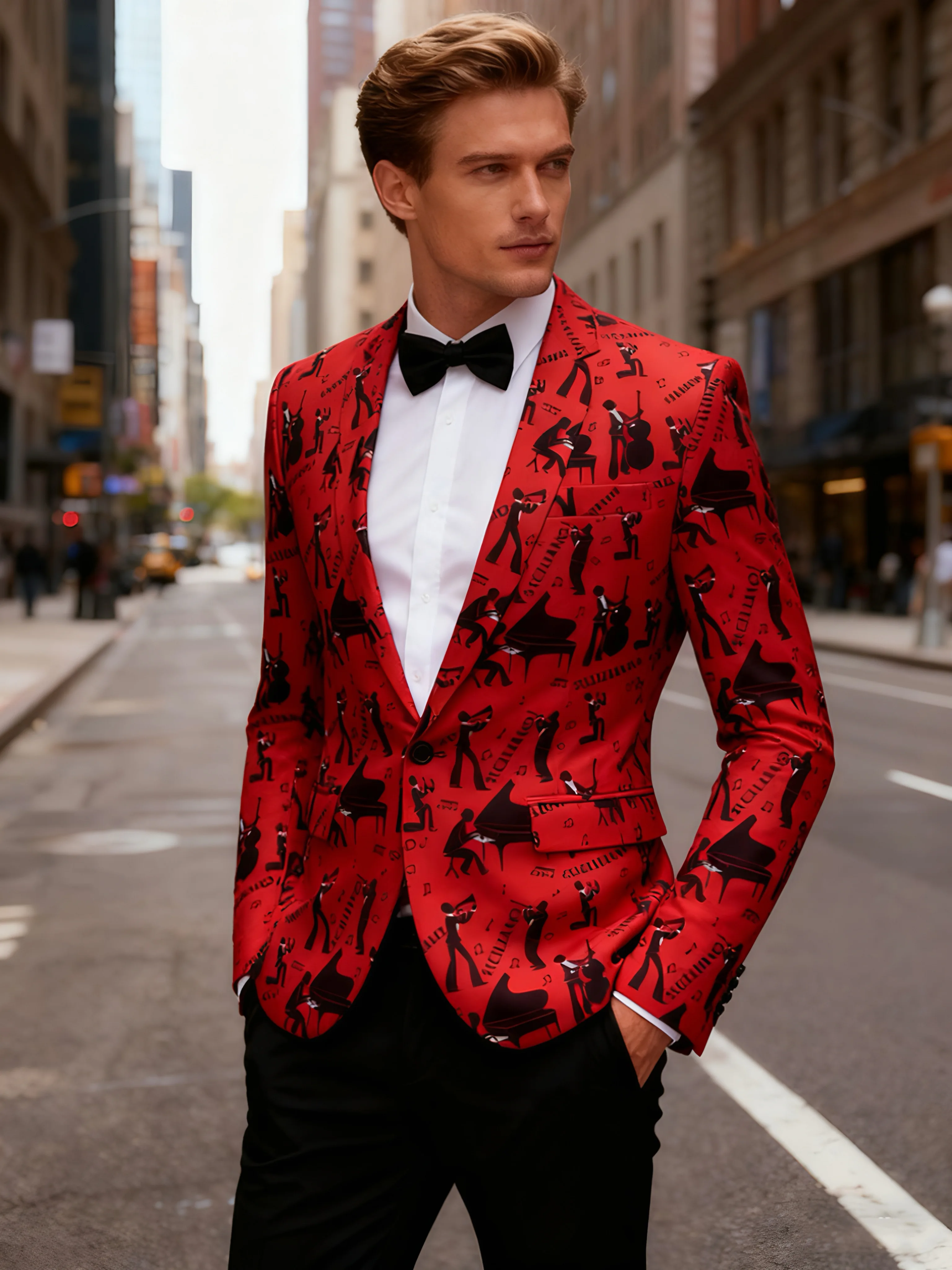 

Мужская спортивная куртка с принтом, куртка на одной пуговице, облегающая вечерняя спортивная куртка, подходящая для вечеринок, ужинов и т. д.