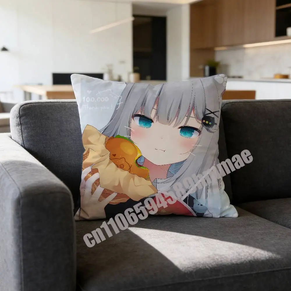 Фото Чехол для квадратной автомобильной подушки 45x45 см, 40x40 см, N-Nachoneko, наволочка для декоративной подушки