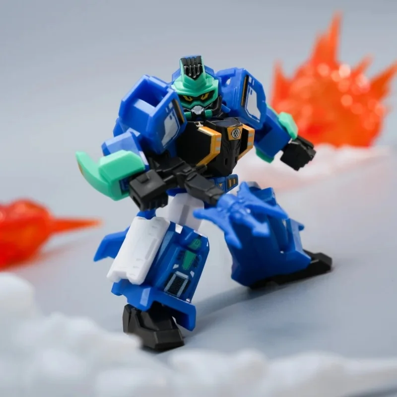 SEMBO BLOCK Metal Card Bot 2 Assemble Building Block Figure Blue Cop Mega Teuleokeo Mega Ambler Model Ornament Toy Gifts view 4