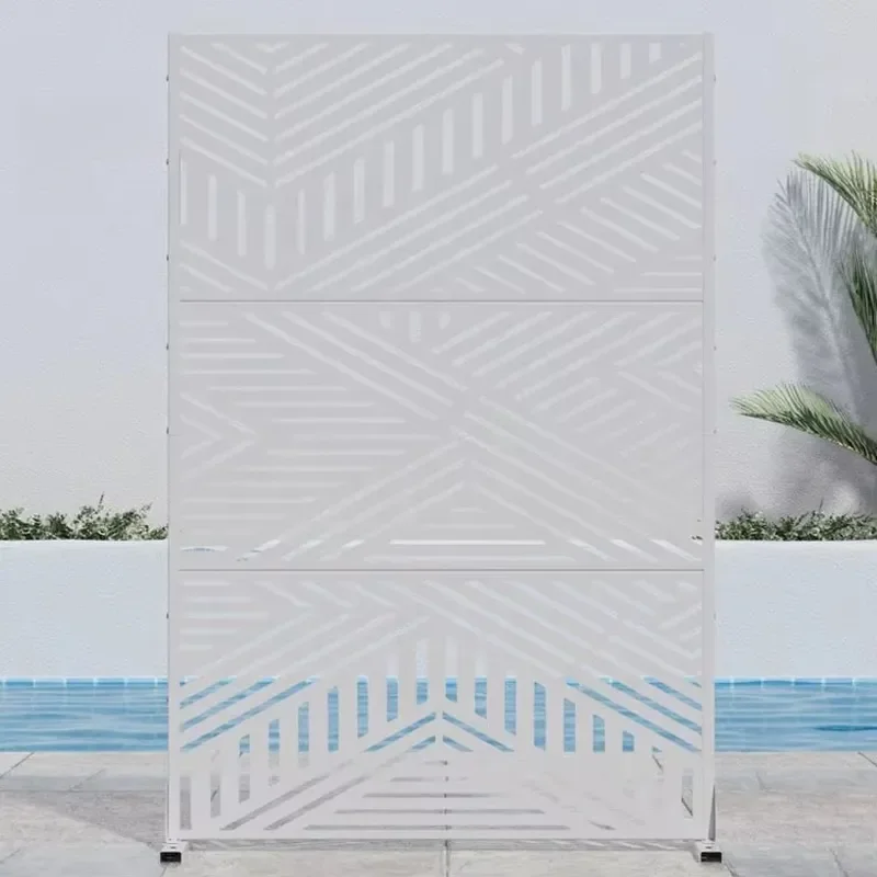 Functional Metal Privacy Screen Outdoor Privacy Screen Metal Privacy Screen Panel Free Standing