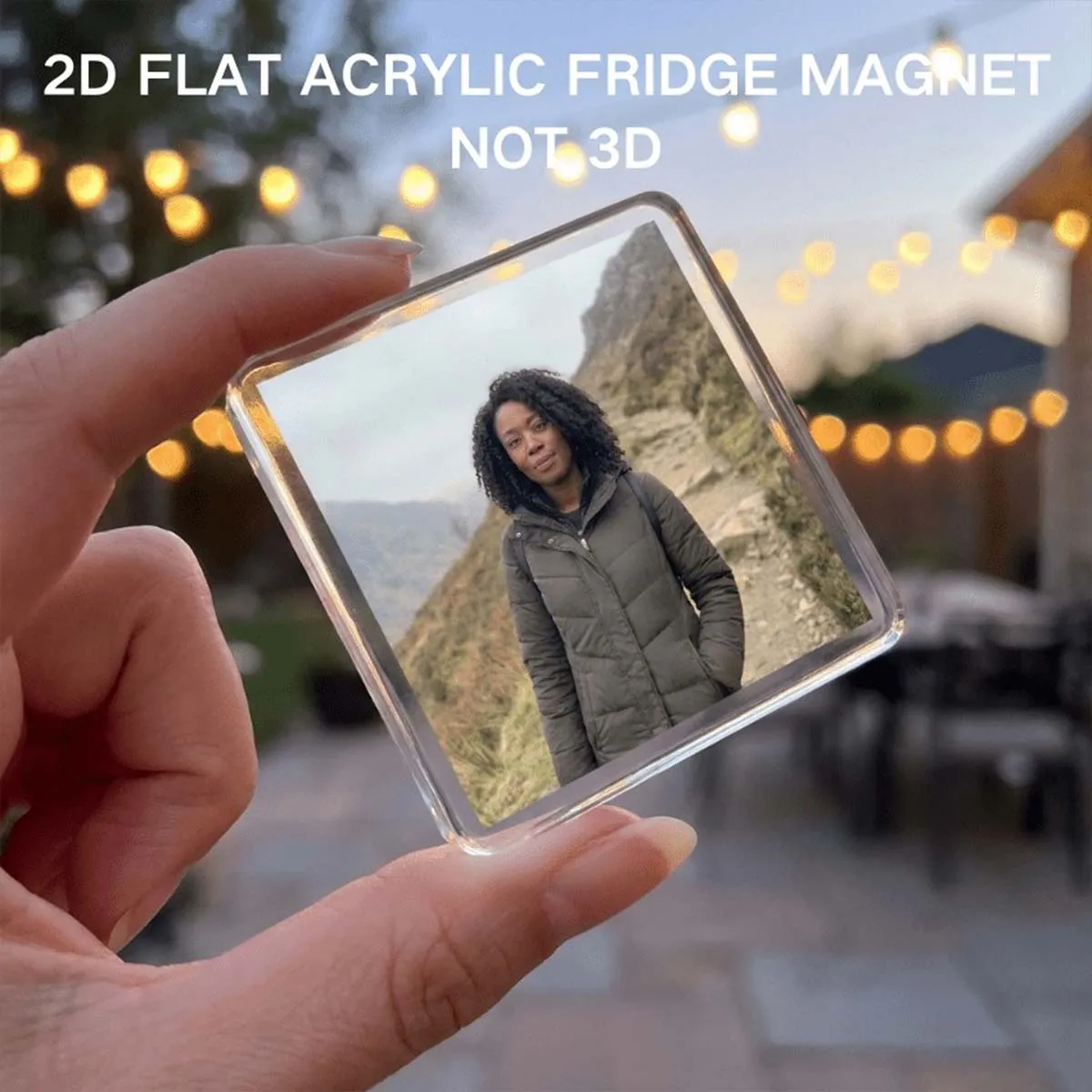 A Personalized Vacation Photo Fridge Magnet, Custom Acrylic Travel Sticker, A Special Keepsake Gift for Your Loved One