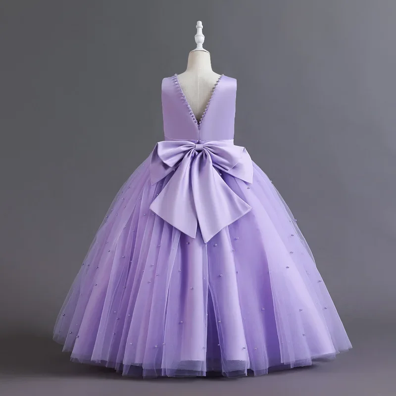 Vestidos de novia elegantes para niños, Vestido largo de princesa para niñas, vestidos de Navidad para niños, 8, 10, 12 y 14 años, nuevo