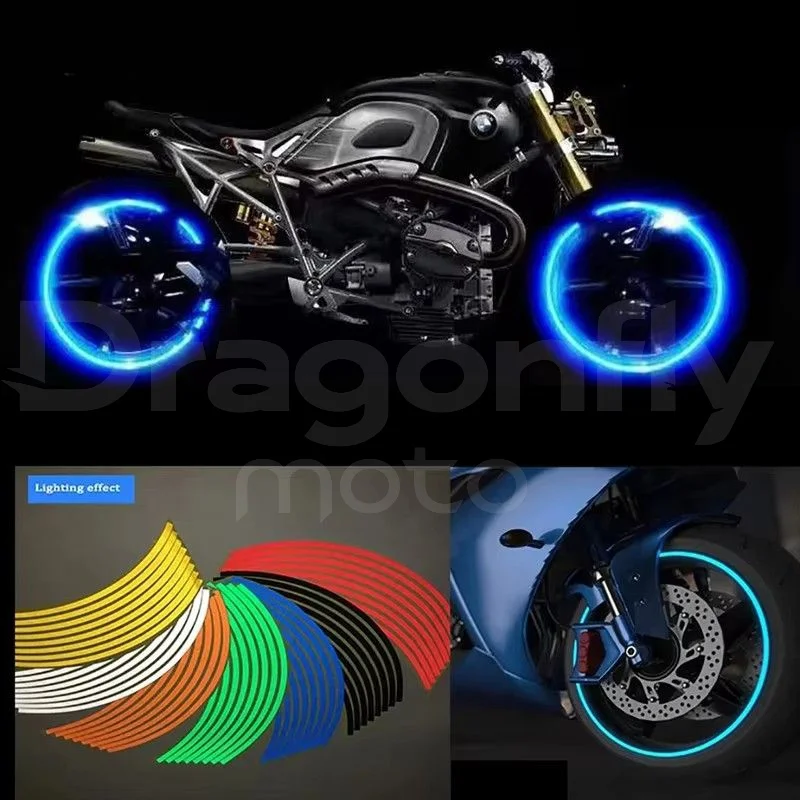 

1 комплект из 16 шт. наклейки на колеса, светоотражающая лента в полоску на обод, велосипедные наклейки для мотоцикла для Honda, Kawasaki Z750 Z800, для YAMAHA MT07