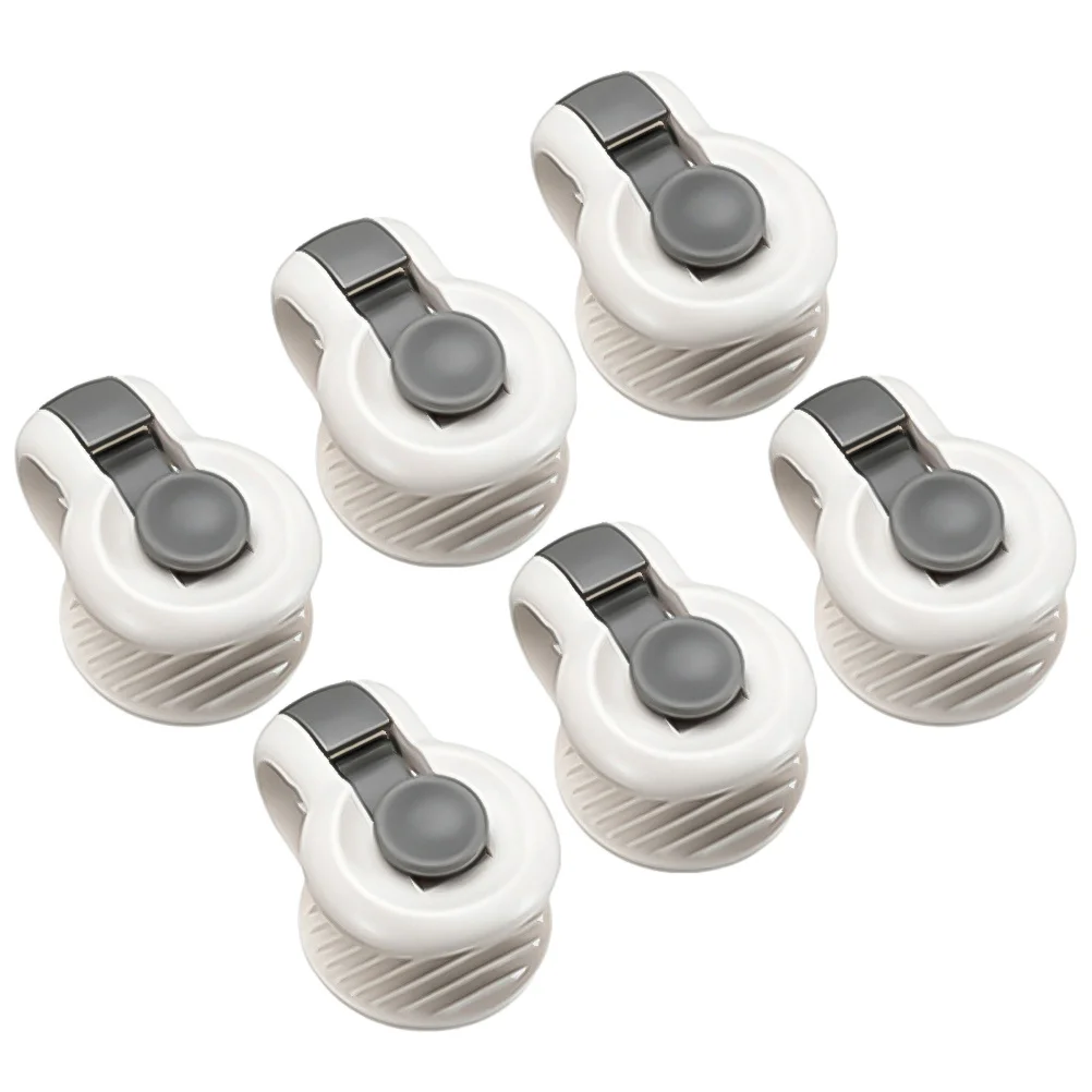 6 pcs Abs Duvet Corner Fastener Bed Sheet Clips For Mattress Pad Tablecloth Slipcovers Quilt Fixer Holder Grey
