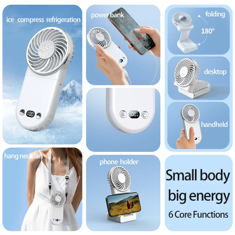 

Складной бесшумный охлаждающий вентилятор TEC, настольная подставка для телефона, шейный вентилятор, портативный офисный настольный портативный вентилятор с длительным сроком службы, зарядка через USB