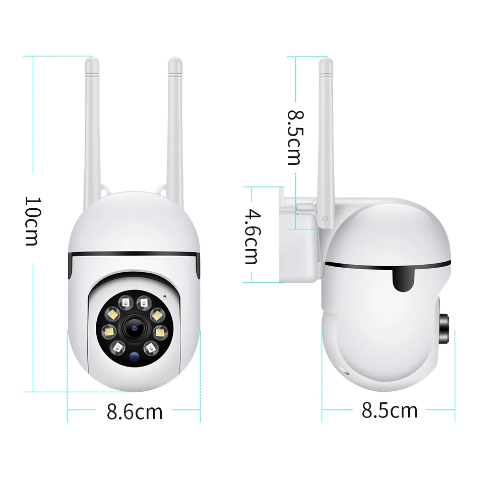 Cámara de vigilancia con bombilla y visión nocturna a todo Color, seguimiento humano automático, panorámica del hogar, Wifi, Monitor de seguridad de