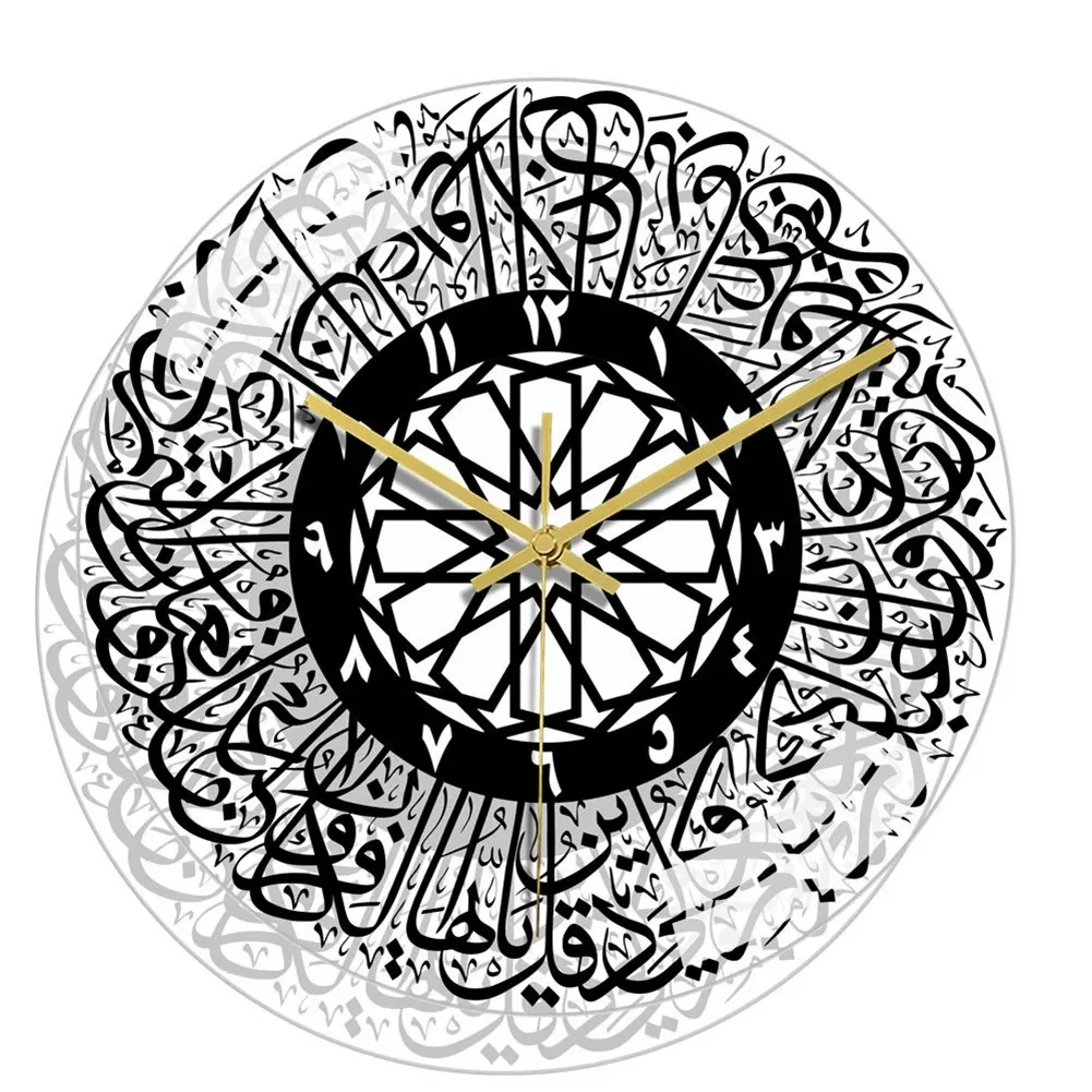 Decorative Piece For Living Room Silent Wall Clock 30*30cm Acrylic Wall Clock Breakage Resistant Elegant Design