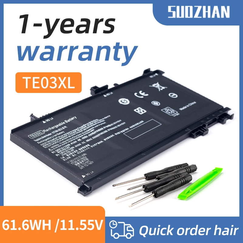 

SUOZHAN TE03XL Laptop Battery For HP OMEN 15-bc011TX 15-bc012TX 15-bc013TX 15-AX015TX AX017TX TPN-Q173 HSTNN-UB7A 849910-850