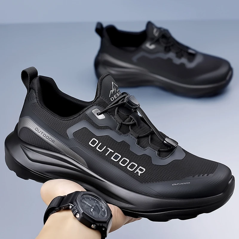Zapatos Deportivos De Malla Transpirable Para Hombre, Modernos Y Versátiles Para Calle Y Trekking._voghion.com
