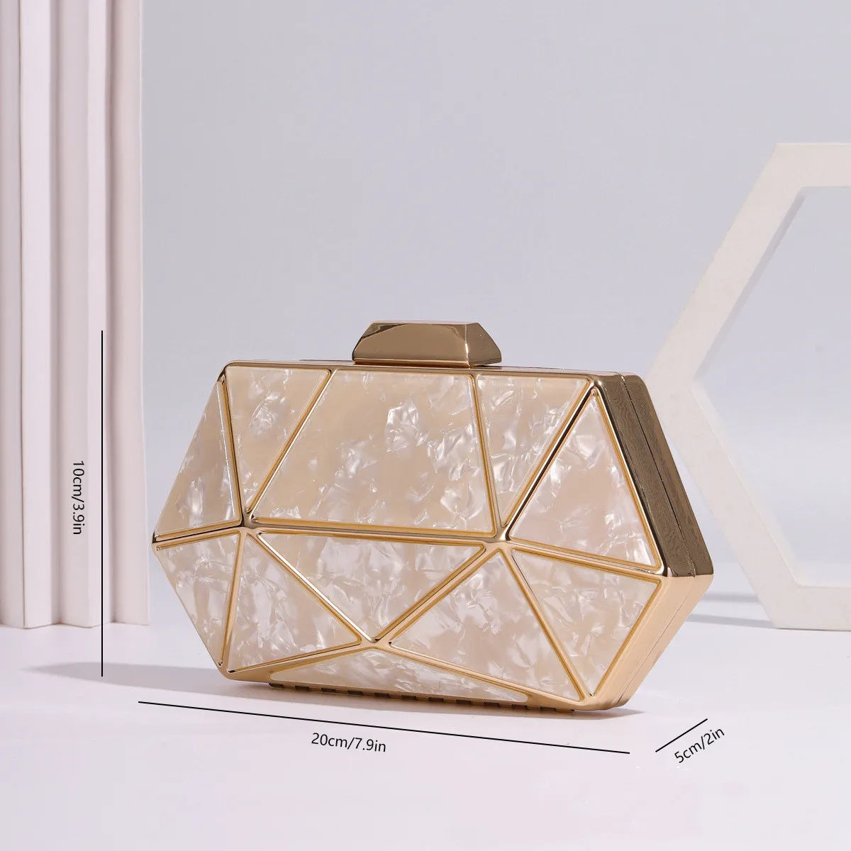 New Acrylic Metal Diamond Evening Bag For Women Chain Shoulder Crossbody Bag Luxury Designer Handbag Party Clutch Dinner Bags