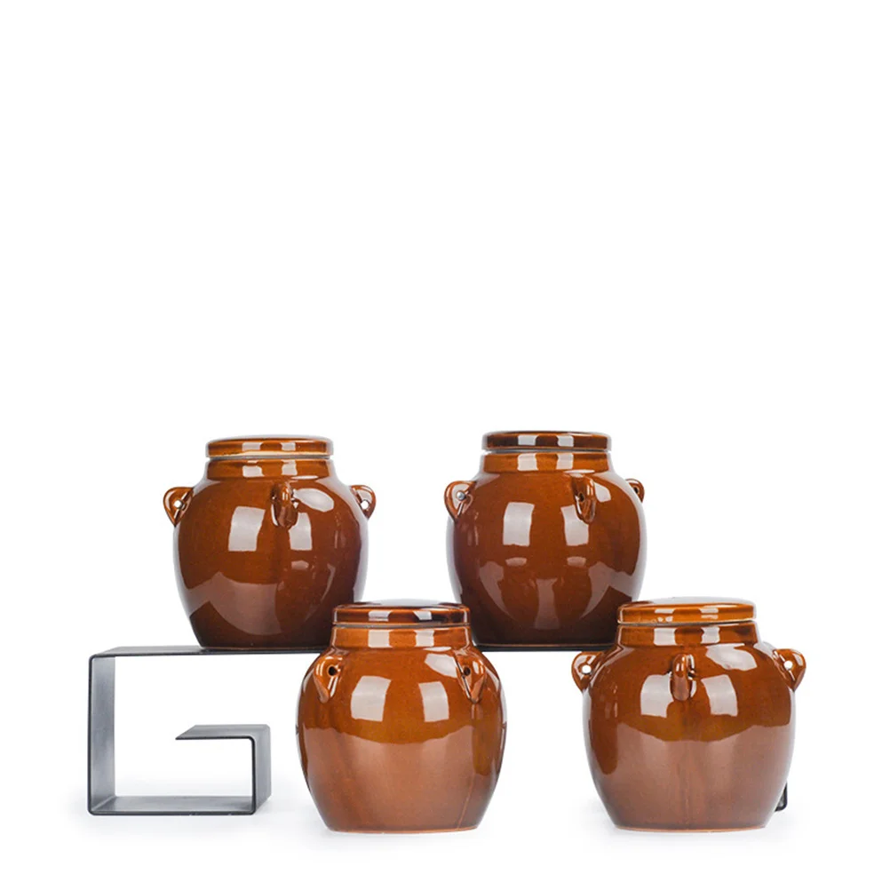 Olla de miel de cerámica con tapa, tarro sellado para miel, especias, sal, almacenamiento de sal, uso en cocina, tarro de especias de primera calidad