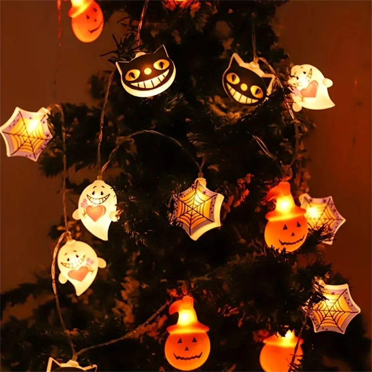 1.5M LED Pumpkin Light String Outdoor Holiday lampada decorativa LED Halloween String Light Garland Wedding Atmosphere Lights