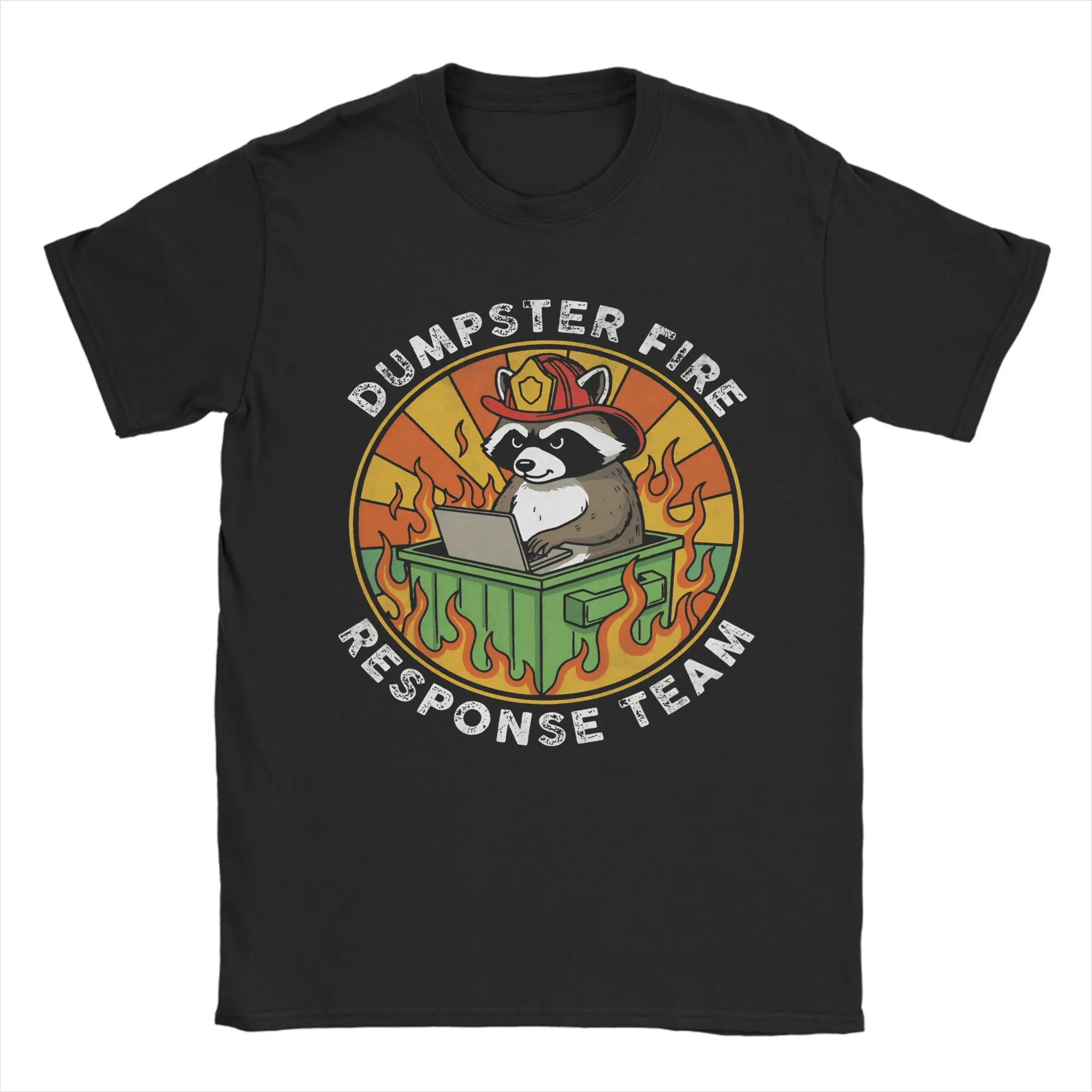 

Dumpster Fire Response Team T-Shirt Beach 100 Cotton T Shirts For Men Trending Casual Tshirt Short-Sleeve Y2K Retro Tops