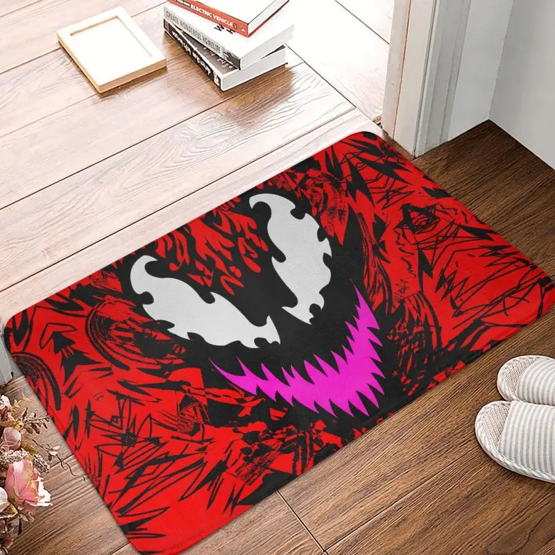 Custom Venoms Carnage Smile Doormat Non-Slip Entrance Bathroom Kitchen Floor Door Mats Living Room Rug Carpet Footpad