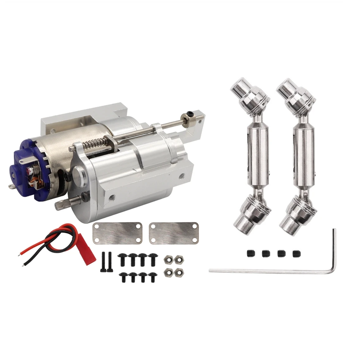 Full Metal 2 Speed Gearbox Transmission with Drive Shaft for B14 B24 C14 C24 MN D90 MN99S RC Car Upgrade Parts,2