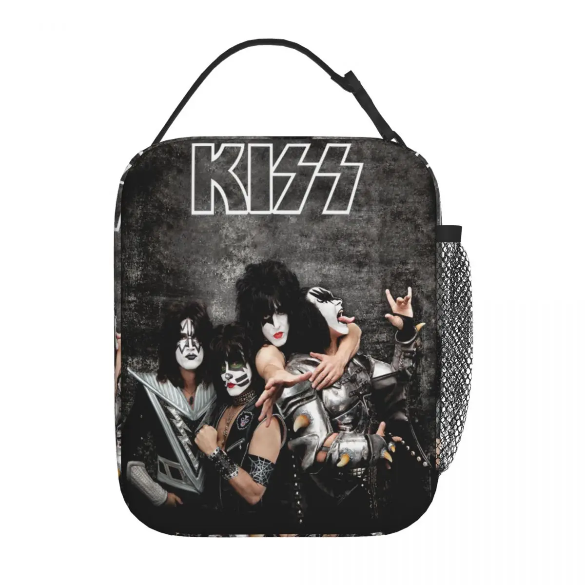 Crazy Rock Kiss Band Thermal Insulated Lunch Bags School Reusable Lunch Container Cooler Thermal Lunch Box