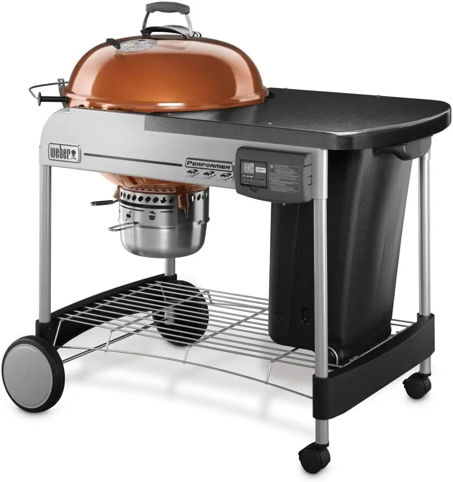 

Weber Performer Deluxe Charcoal Grill, 22-Inch, Touch-N-Go Gas Ignition System bbq grill , Copper