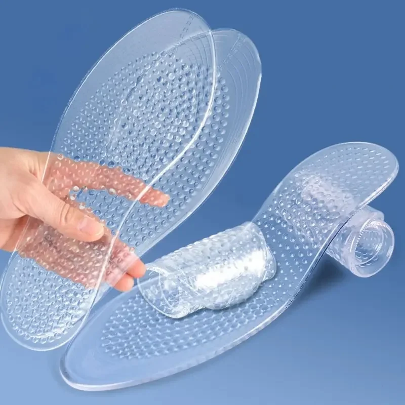 Silicone Full Palm Insoles Fast Drop Shipping Thickened Ultra-Soft Transparent Summer Anti-Pain for massage relax man women