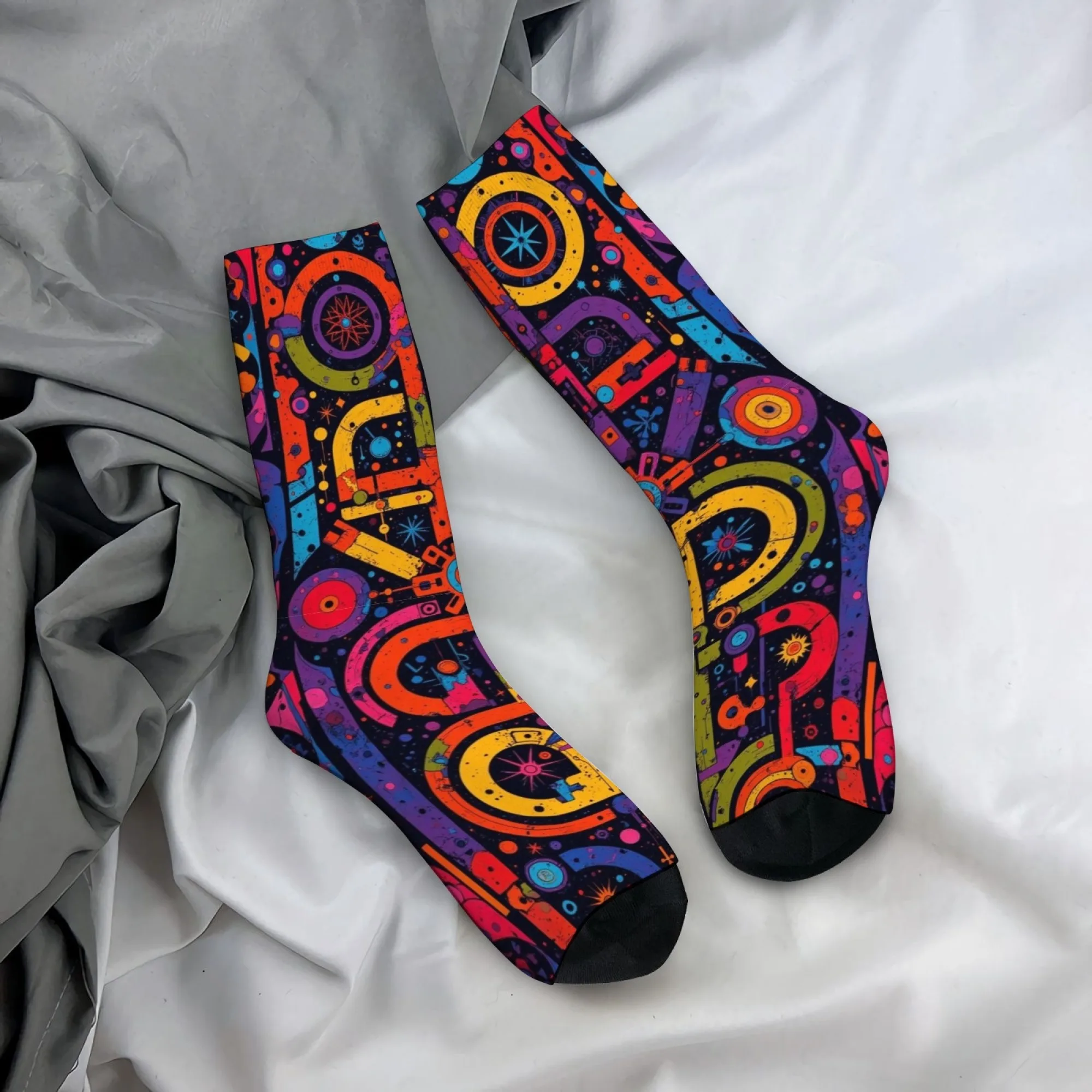 

Colorful Abstract Geometric Print Men's Socks Soft Breathable Comfortable Stylish for Street Outdoor Holiday Party Socks