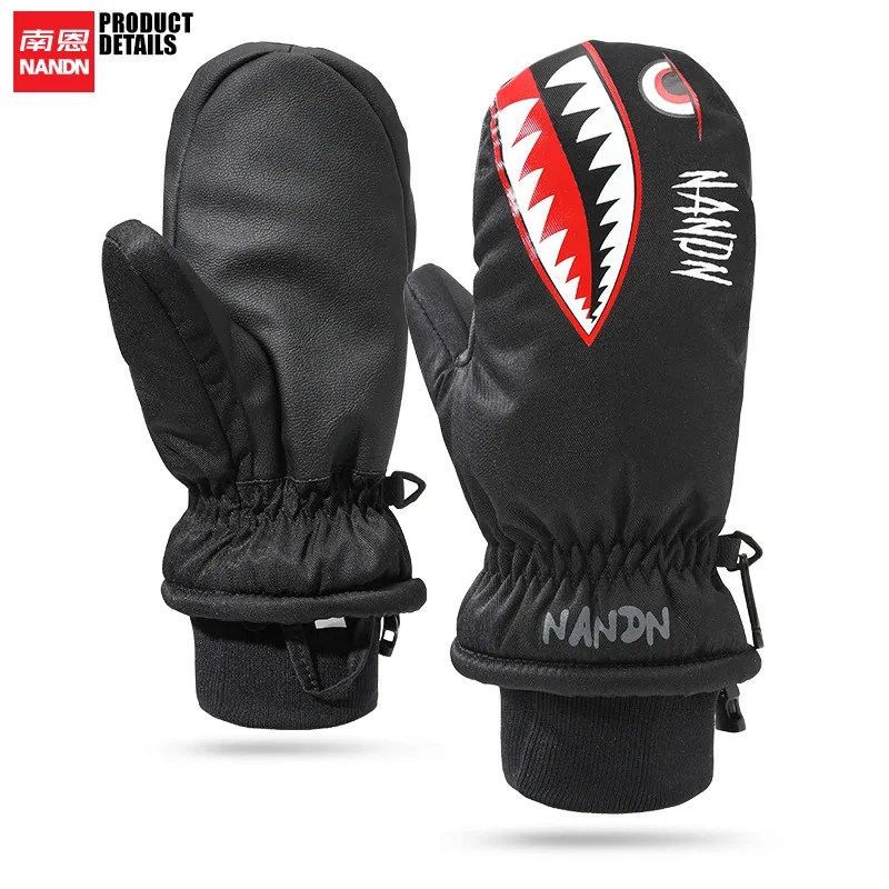 

Nandn детские лыжные детские теплые перчатки для сноуборда, мотоциклетные зимние лыжные альпинистские водонепроницаемые детские снежные перчатки