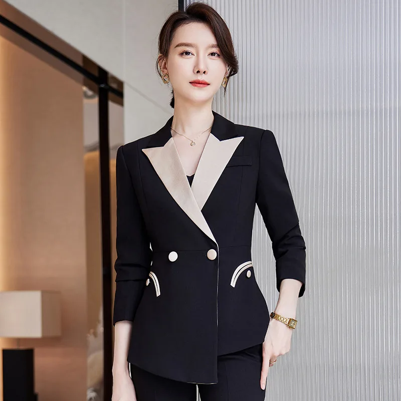 

Ladies Office Work Wear Blazer Formal Women Business Professional Outfits Autumn Winter with Pants and Jackets Coat Trousers Set