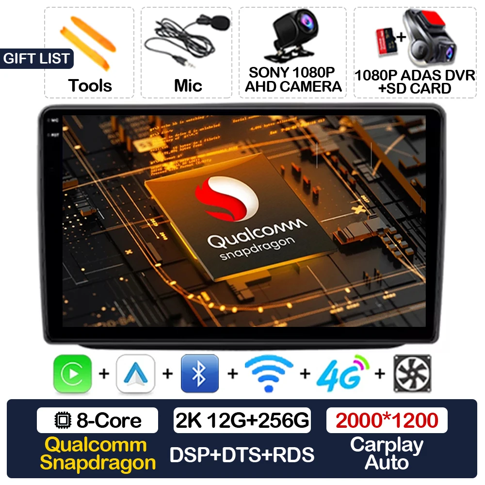 Android 16 Car Radio For Skoda Fabia 2 2007 - 2014 Qualcomm Multimedia Video Player Head Unit Carplay Auto Navigation GPS 4G DSP image 3