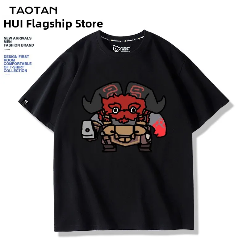 

Футболка Hero League of Lege Summer Cotton с коротким рукавом, молодежная, модная, абсолютно новая, с круглым вырезом, свободного кроя, дышащая