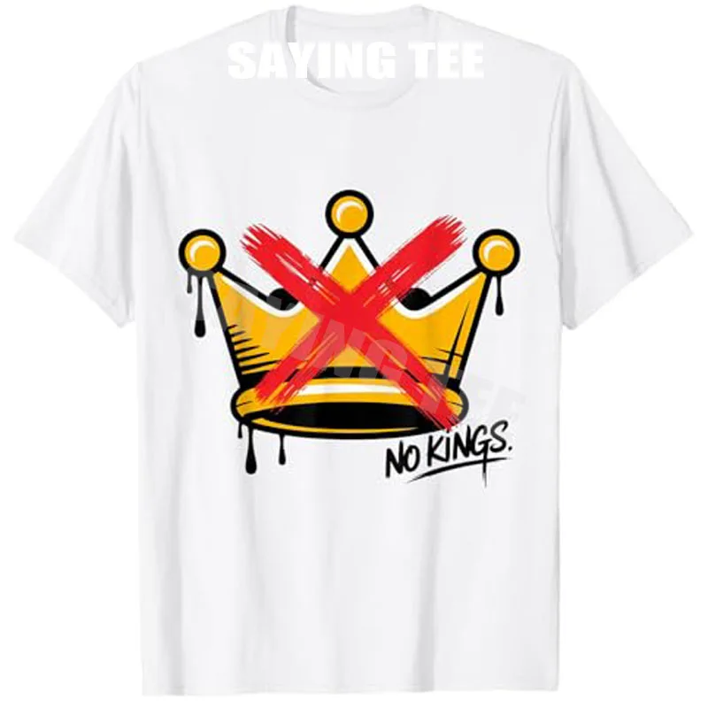 لا الملوك احتجاج العلم علامة-مضحك القتال القليل تي شيرت مضلع مقاومة تكرار لا أمل دون هوب Y2k الساخرة قائلا المحملة الأعلى
