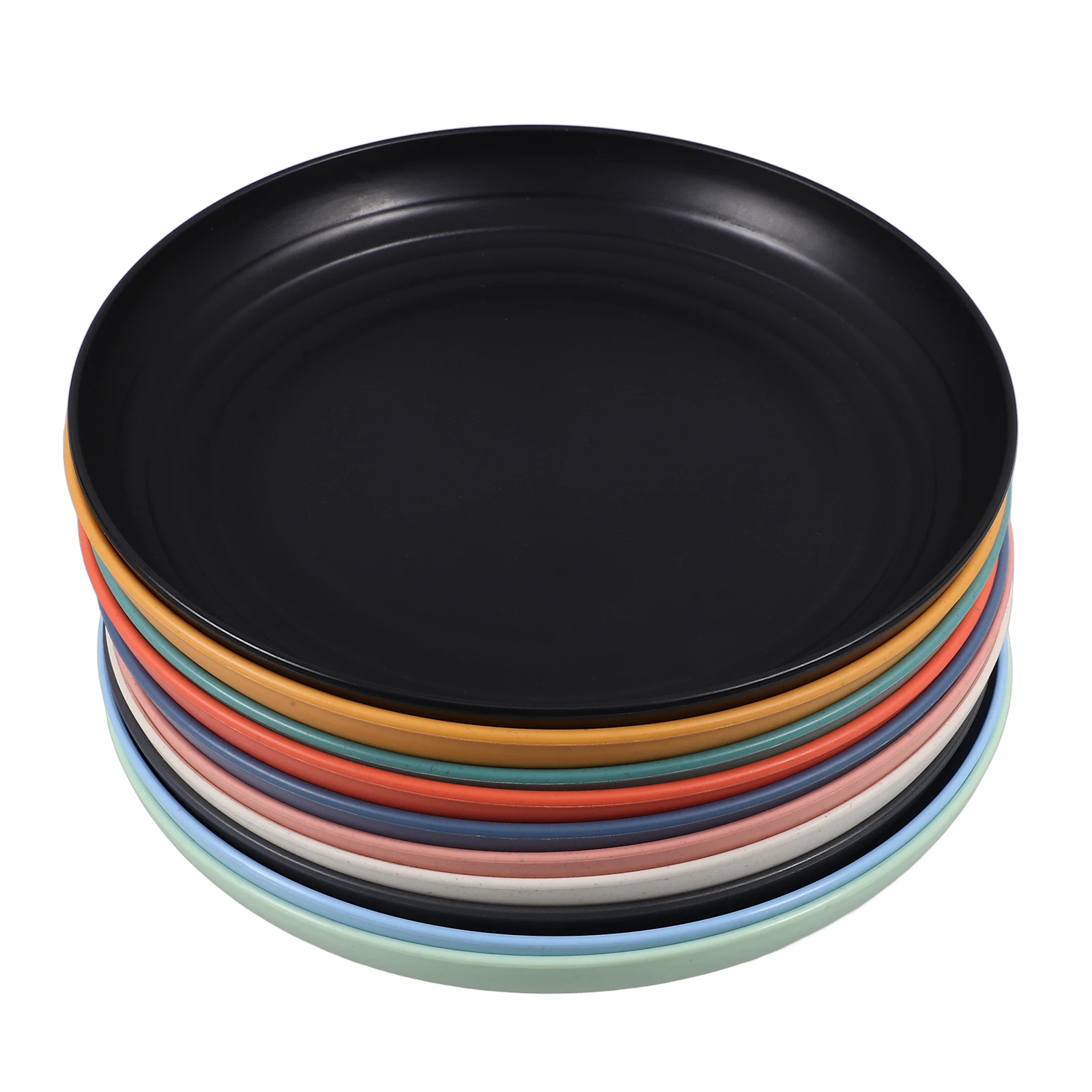

10Pcs PP Serving Plates Reusable Tough Plastic Small Dinner Plates for Pasta Fruit Salad Noodles Outdoor Indoor Dining