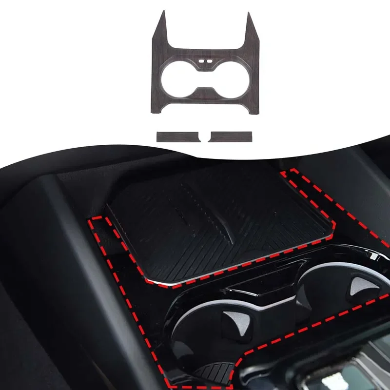 For BMW 5 Series G60 2024-2025+ ABS Car styling Car Central Control Tea Cup Holder Panel Decorative Stickers Car Accessories