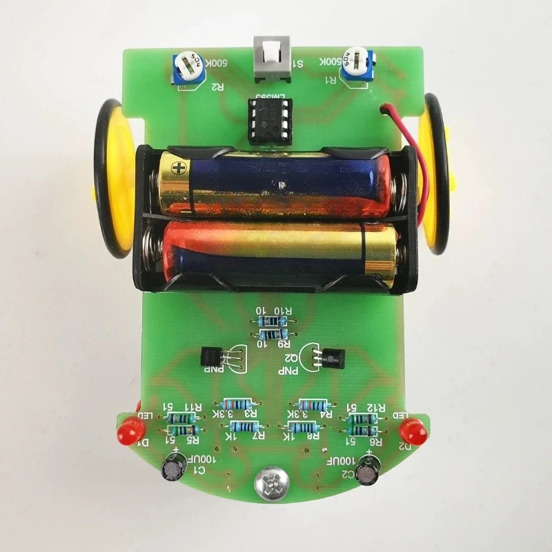 D2‑1 Intelligent Line Tracking Robot Car DIY Soldering Kit Electronic Training STEM Education Assembly Parts Set