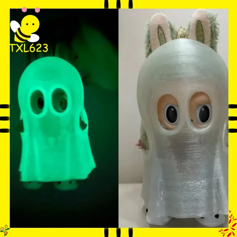 

17 см Labubu Хэллоуин призрак кукла светящийся милый наряд сменные аксессуары для кукол забавный подарок подходит для Хэллоуина