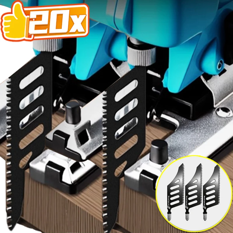 

Jigsaw Blade T-Shank Flush Cutting Blade Replaceable Coarse Teeth Heavy Duty Carbon Steel Blades Aluminum Tight Spaces Cut Tool