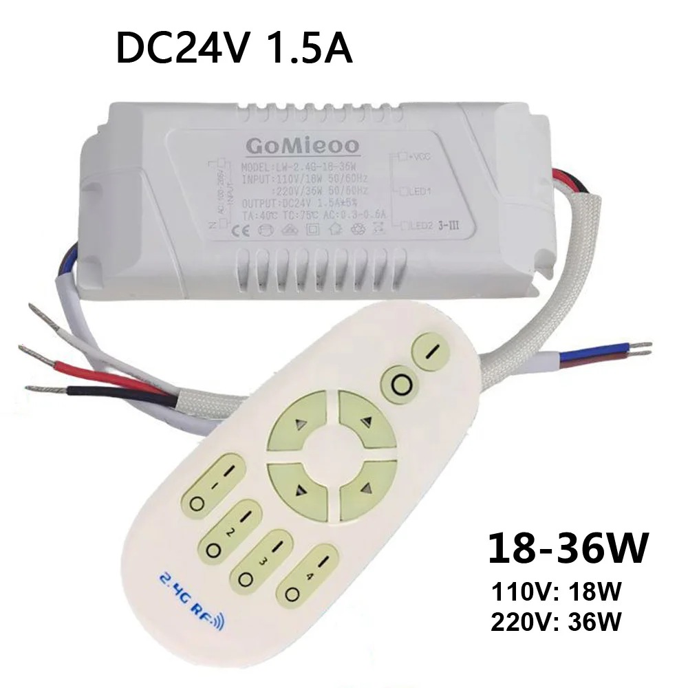 Driver per telecomando 24V alimentatore 2.4G da utilizzare per 24V dual colors LED strip dimming e cambia colore ingresso uscita 220V 24V