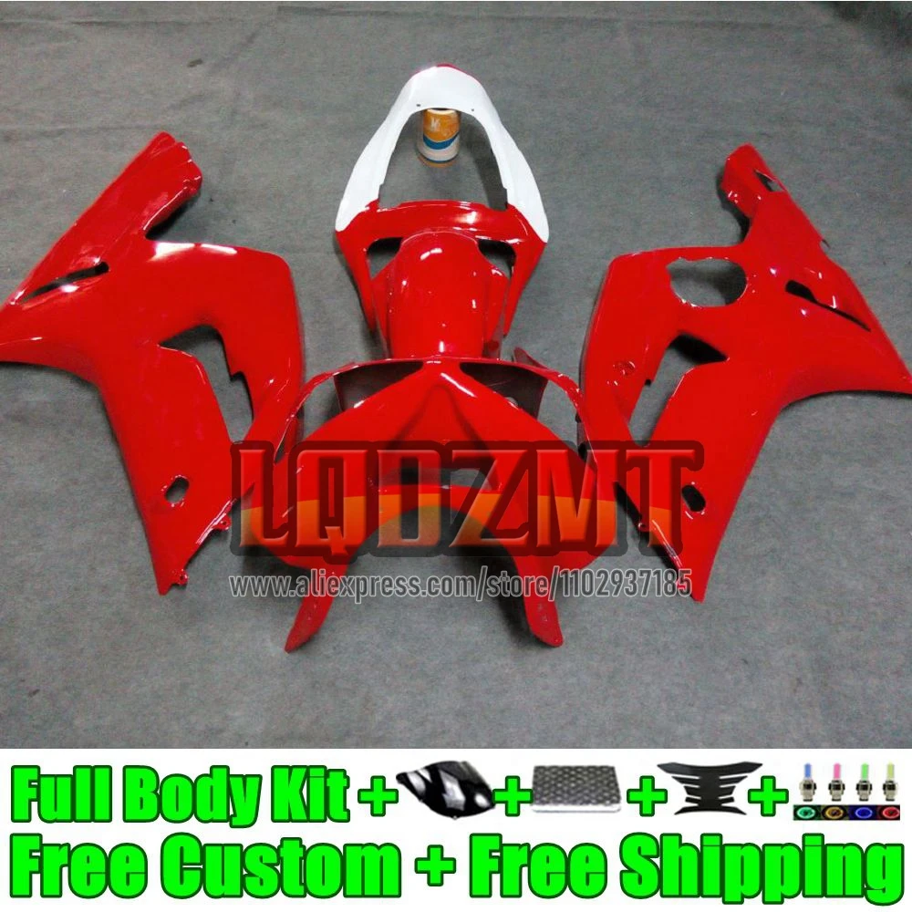 Injection Body For KAWASAKI NINJA ZX-636 ZX-6R 37No.4 ZX 6R 636 6 R 600CC red glossy ZX636 ZX6R 2003 2004 ZX600 03 04 Fairing