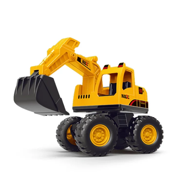 Children\'s Large Trucks Plastic Engineering Car Dump Truck Crane Excavator Model Inertial Vehicle Car Toys Gift for Kids