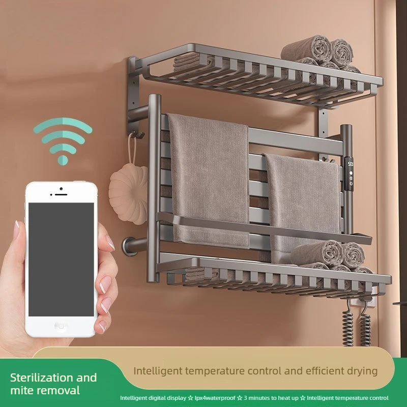 

Intelligent Heating Constant Temperature Electric Towel Rack, Bathroom Sterilization and Drying, Towel Storage, Towel Bar