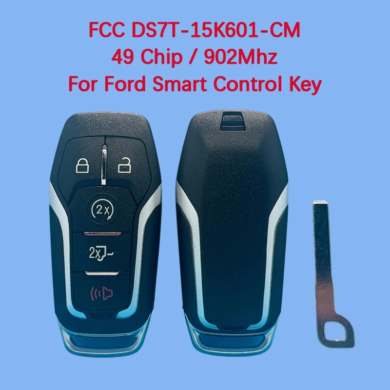 

CN018083 Aftermarket 5 Button Smart 902MHz FCC DS7T-15K601-CM 49 Chip For Ford Edge Explorer Fusion Titanium Mustang MKC MKX MKZ