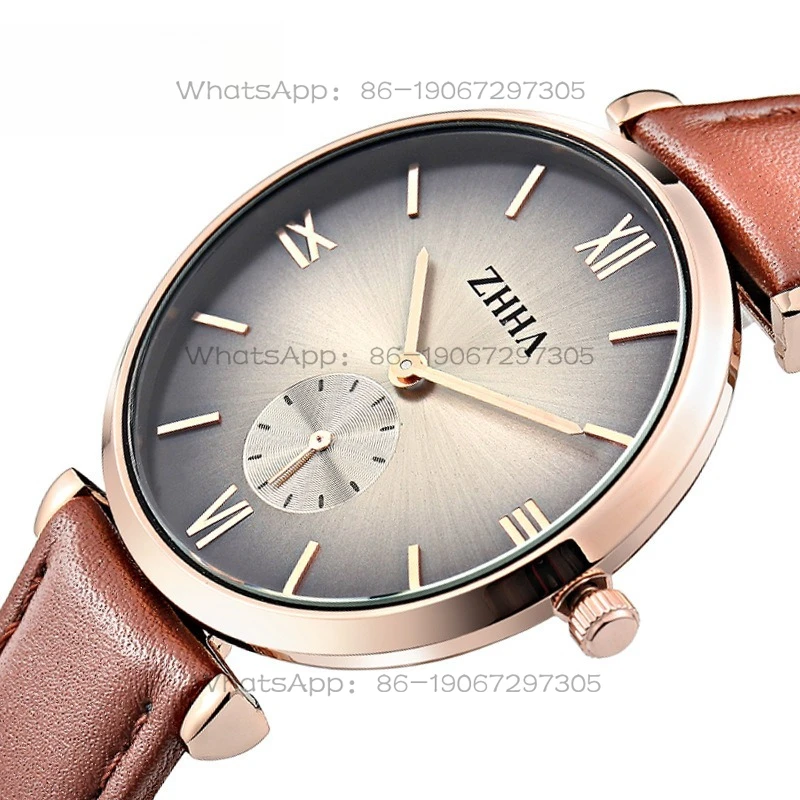 

Customized simple and fashionable couple watch large dial pointer type men's watch imported movement quartz watch