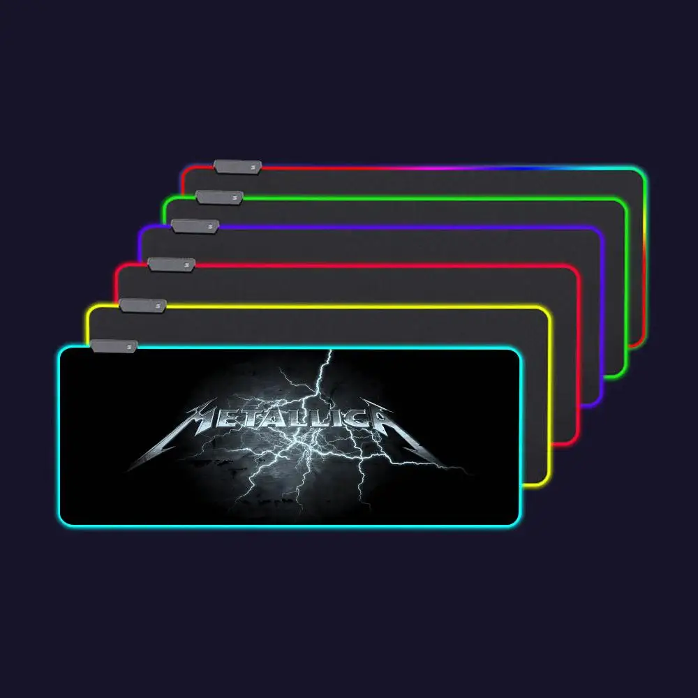 

Mouse Pad Large luminous mouse pad, RGB M-Metallicaes streamer, LED gaming internet gamer café table mat, home keyboard pad