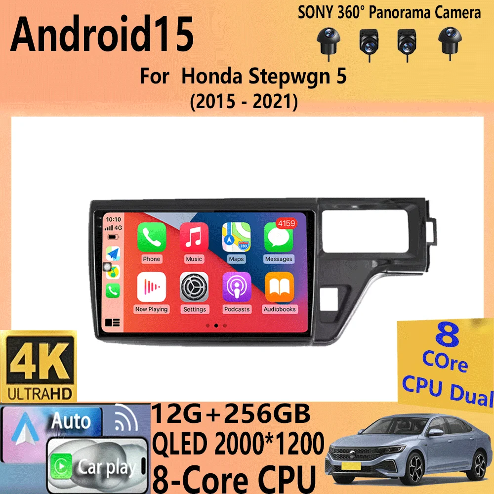 

Android 15 Car Radio For Honda Stepwgn 5 2015 - 2021 Right Drive Player Multimedia Navigation Stereo GPS No 2din 2 din dvd