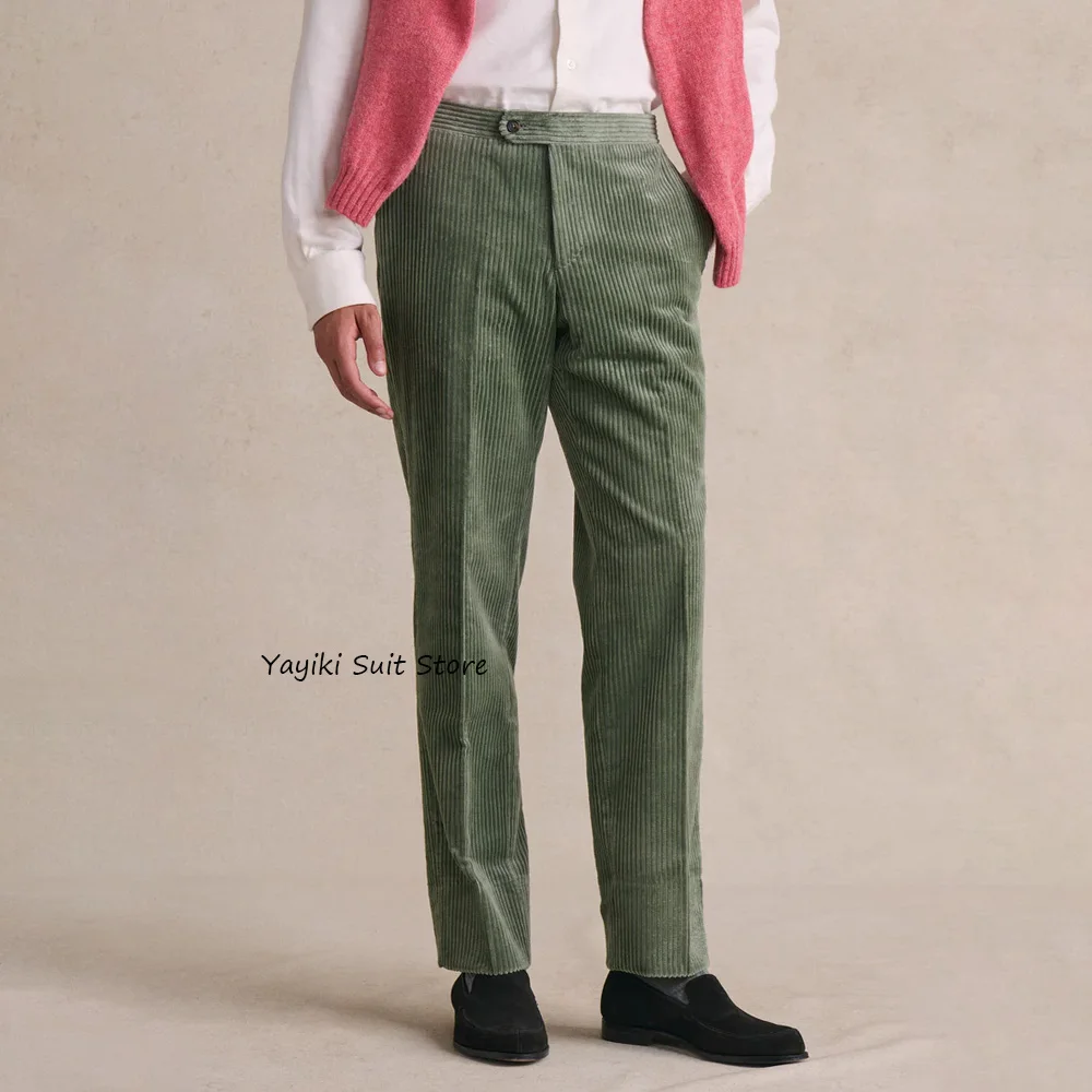 

Классические мужские брюки, модные прямые брюки для мужчин, брюки из вельветовой ткани, деловые повседневные рабочие брюки, индивидуальная одежда