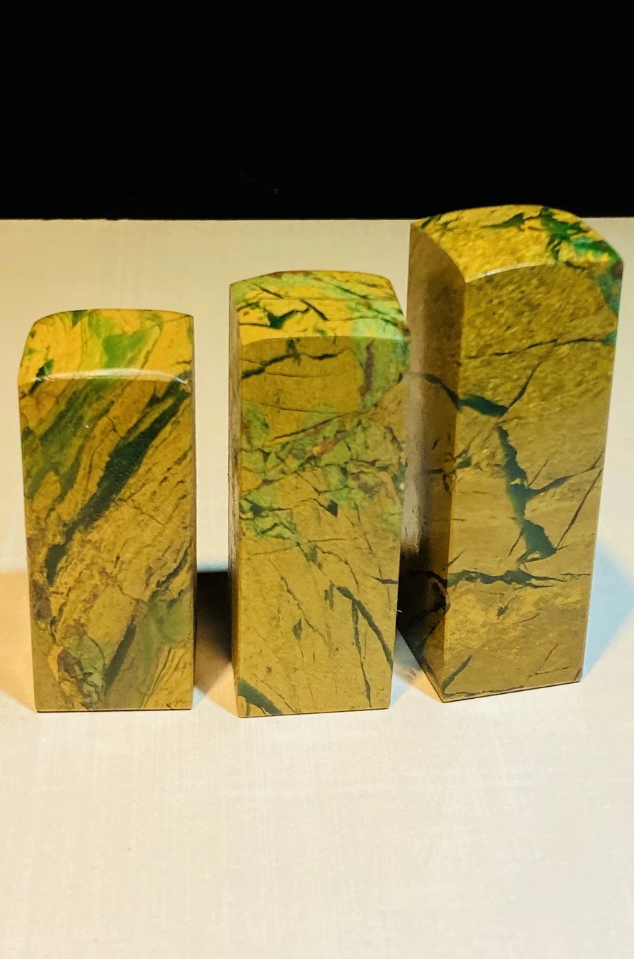 Chinese Blank Seal Green Stamp Stone Couple Seal Pair Set For Carving/Calligraphy & Painting Meditation Art Collectible Supplies