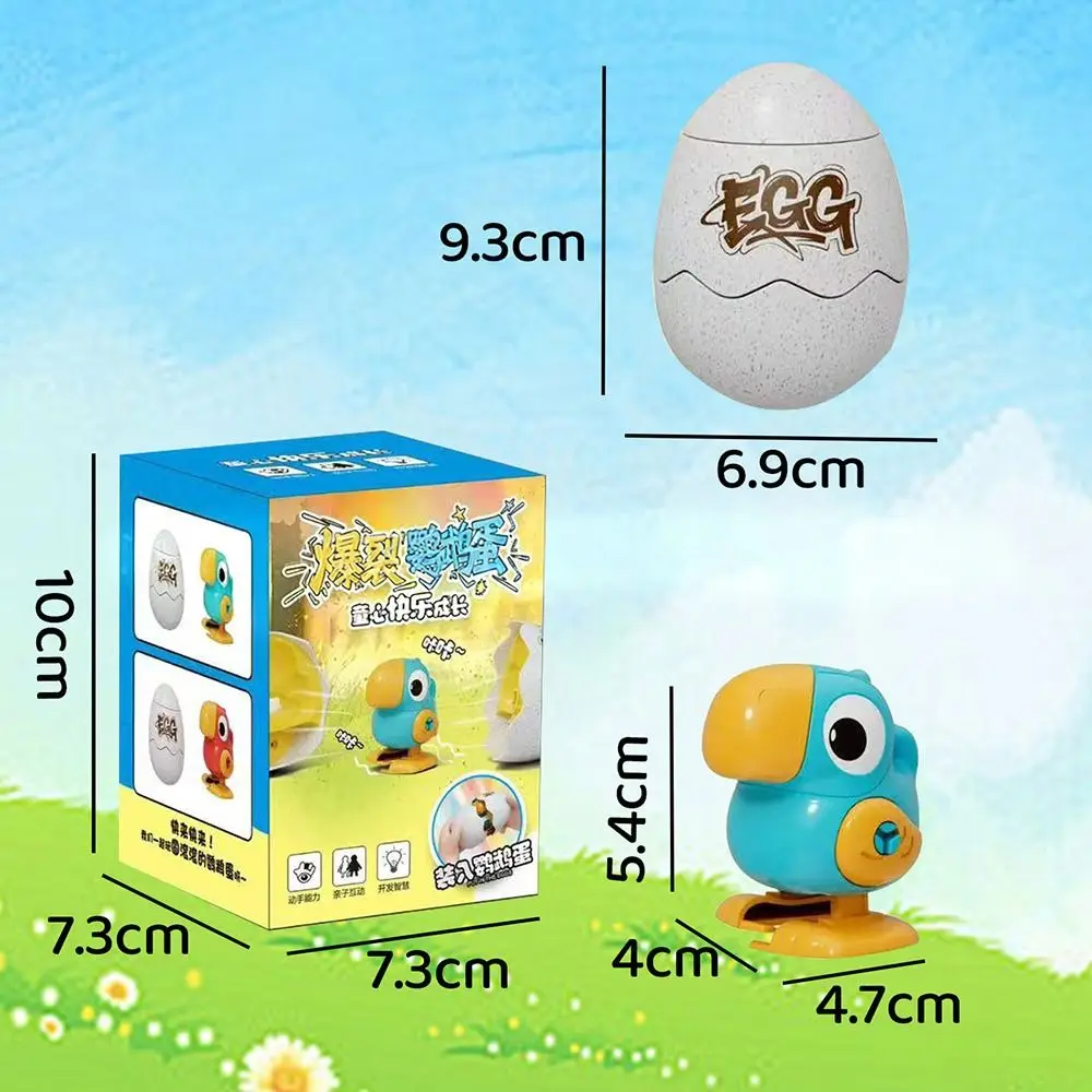 Gifts Cartoon Clockwork Animal Jumping Egg Toy Walking Parrot Wind-up Walking Kids up Chain Animal Running Egg Toys Prank Toy