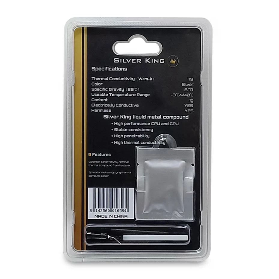 Thermalright srebrny król pasta termiczna 1g/3g płynny Metal 72W/MK CPU GPU chłodzenie pulpitu chłodnica komputerowa pasta termiczna — zdjęcie produktu 3